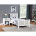 Kd Muebles De Comedor Connelly Reversible Panel Twin Size Bed White & Rockport Gray KD2991625
